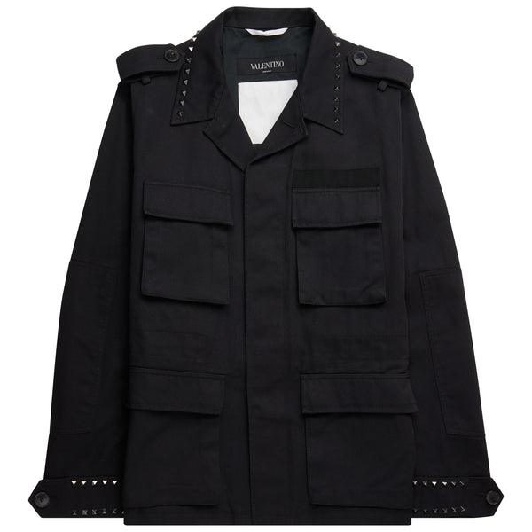 Valentino Rockstud Military Black Jacket - The Business Fashion